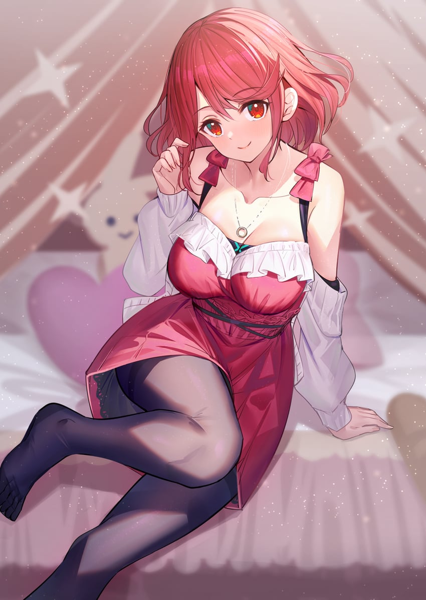 pyra (xenoblade chronicles and 1 more) drawn by ririko_(zhuoyandesailaer)