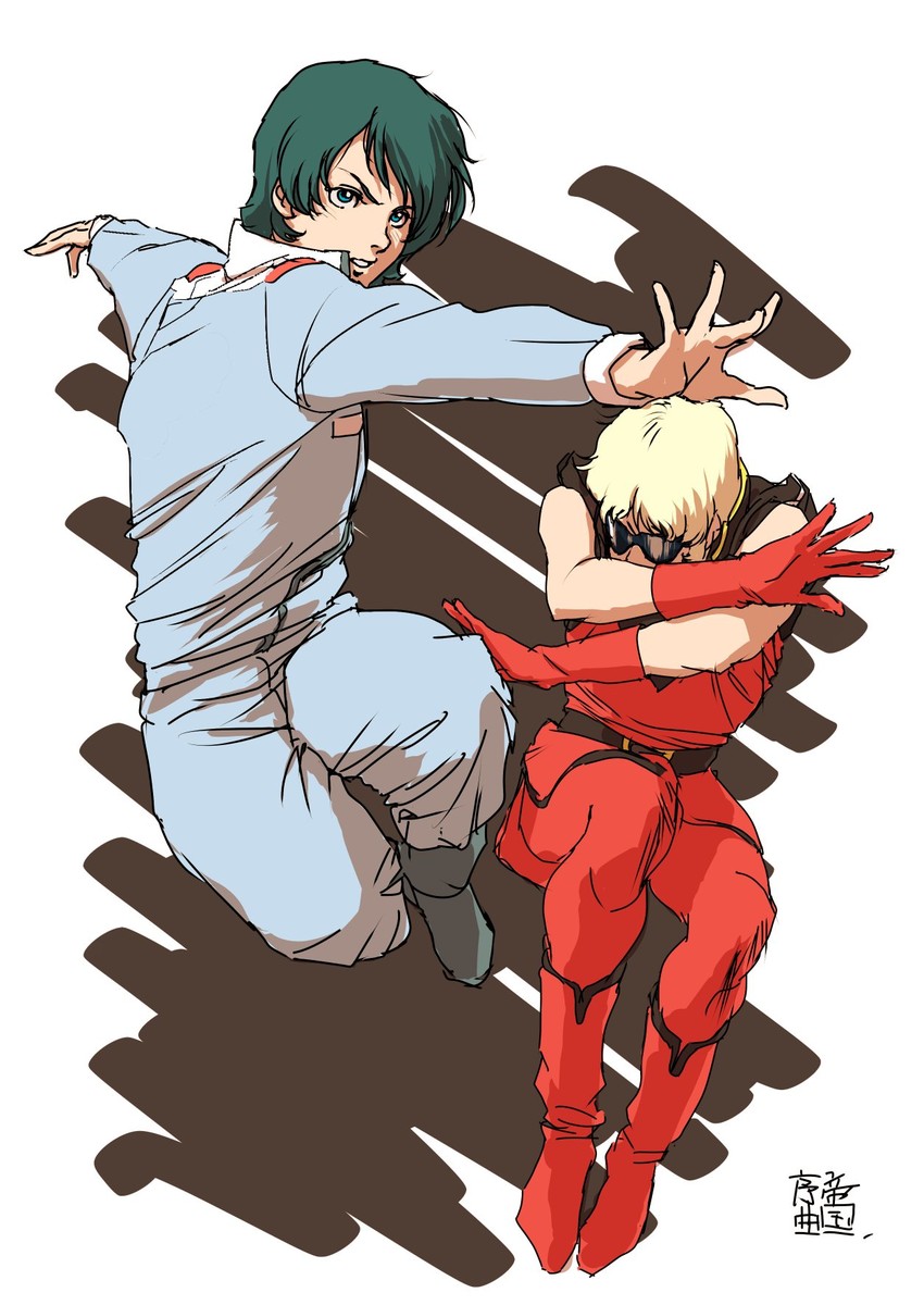 char aznable, kamille bidan, and quattro bajeena (gundam and 1 more) drawn by teikoku_jokyoku