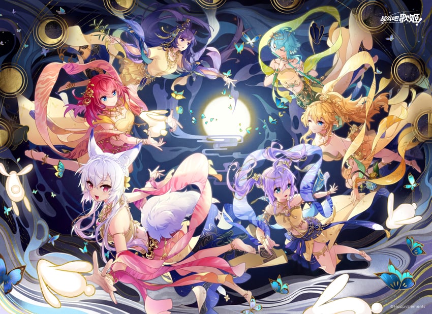 jinguuji tamamo, isabella holly, katya uranova, li qingge, rose barrett, and 1 more (revdol)