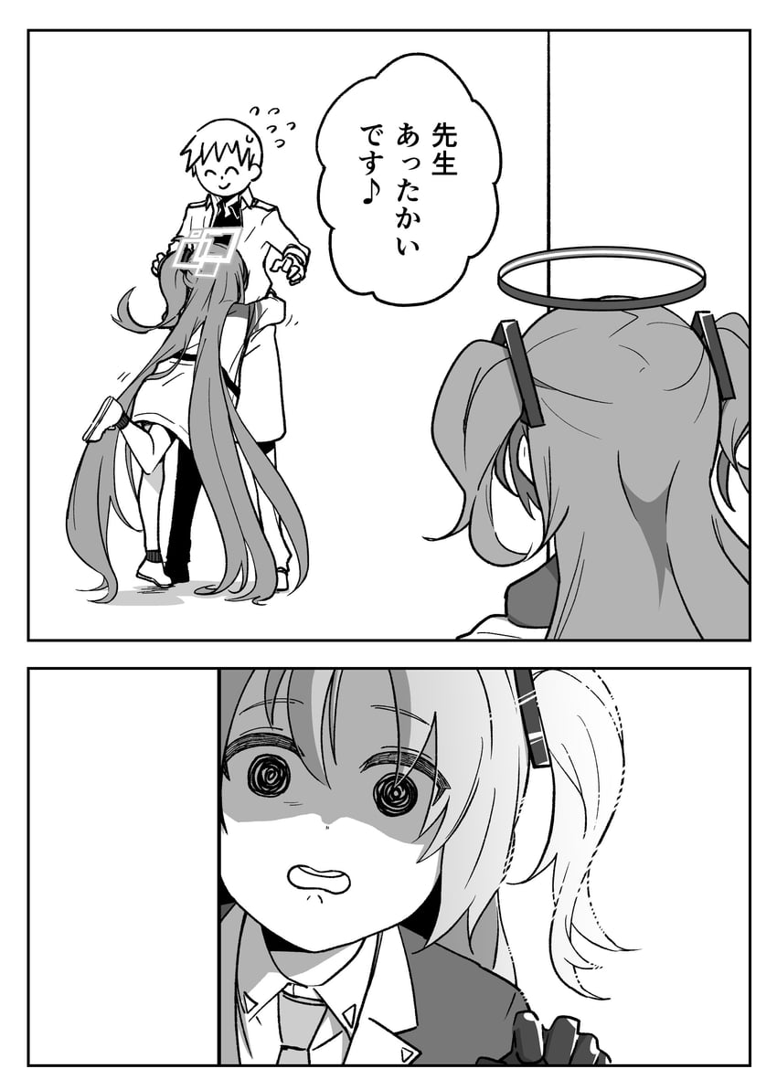 sensei, yuuka, doodle sensei, and aris (blue archive) drawn by chilled_cola