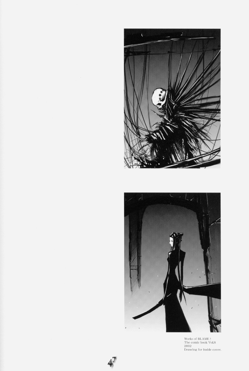 pcell and davine lu linvega (blame!) drawn by nihei_tsutomu