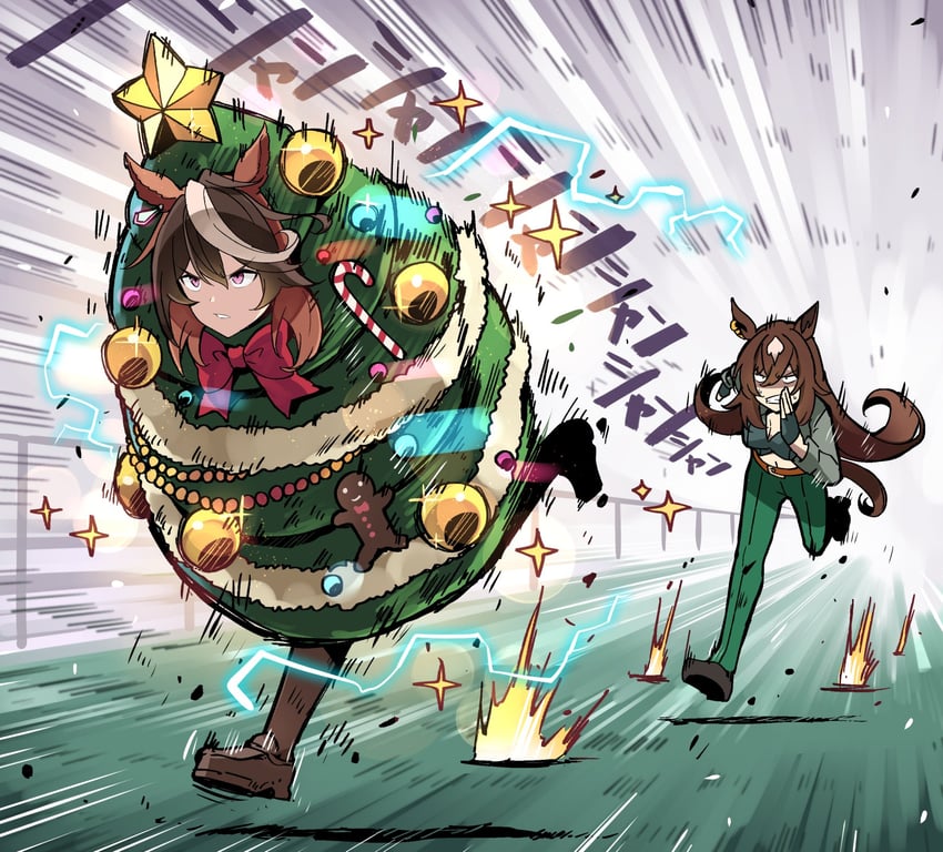 sirius symboli and symboli rudolf (umamusume) drawn by ido_(teketeke)