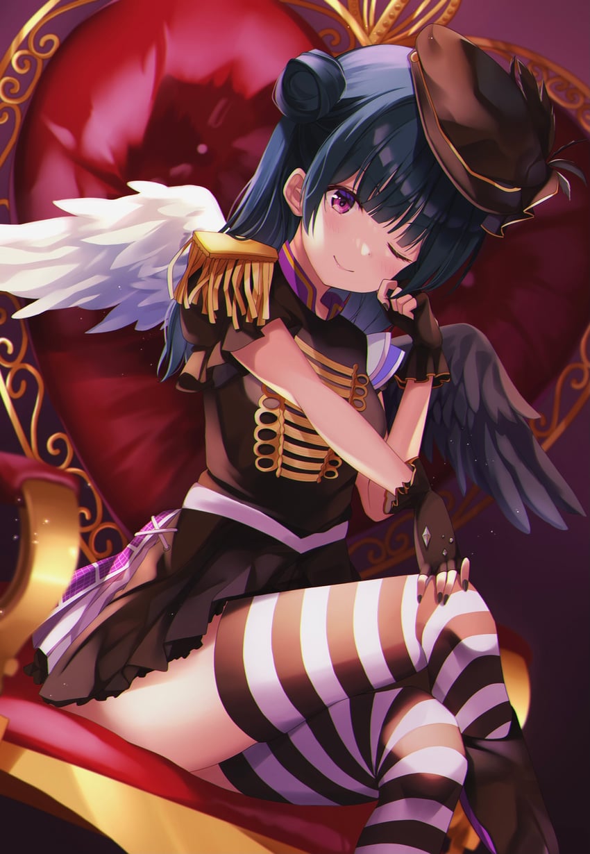tsushima yoshiko (love live! and 1 more) drawn by depe