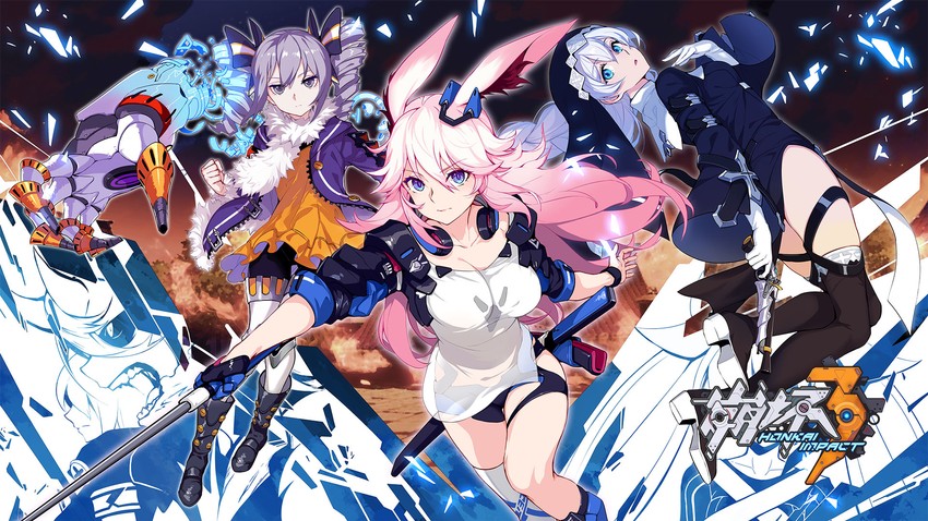 bronya zaychik, yae sakura, kallen kaslana, project bunny, and zombie (honkai and 1 more)