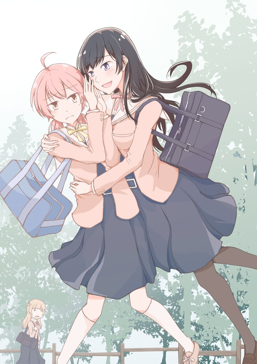 koito yuu, nanami touko, and saeki sayaka (yagate kimi ni naru) drawn by kazunoha
