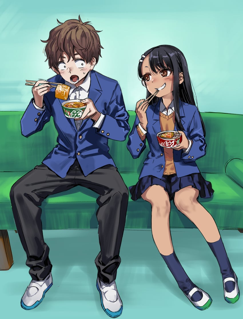 nagatoro hayase and hachiouji naoto (ijiranaide nagatoro-san) drawn by 774_(nanashi)