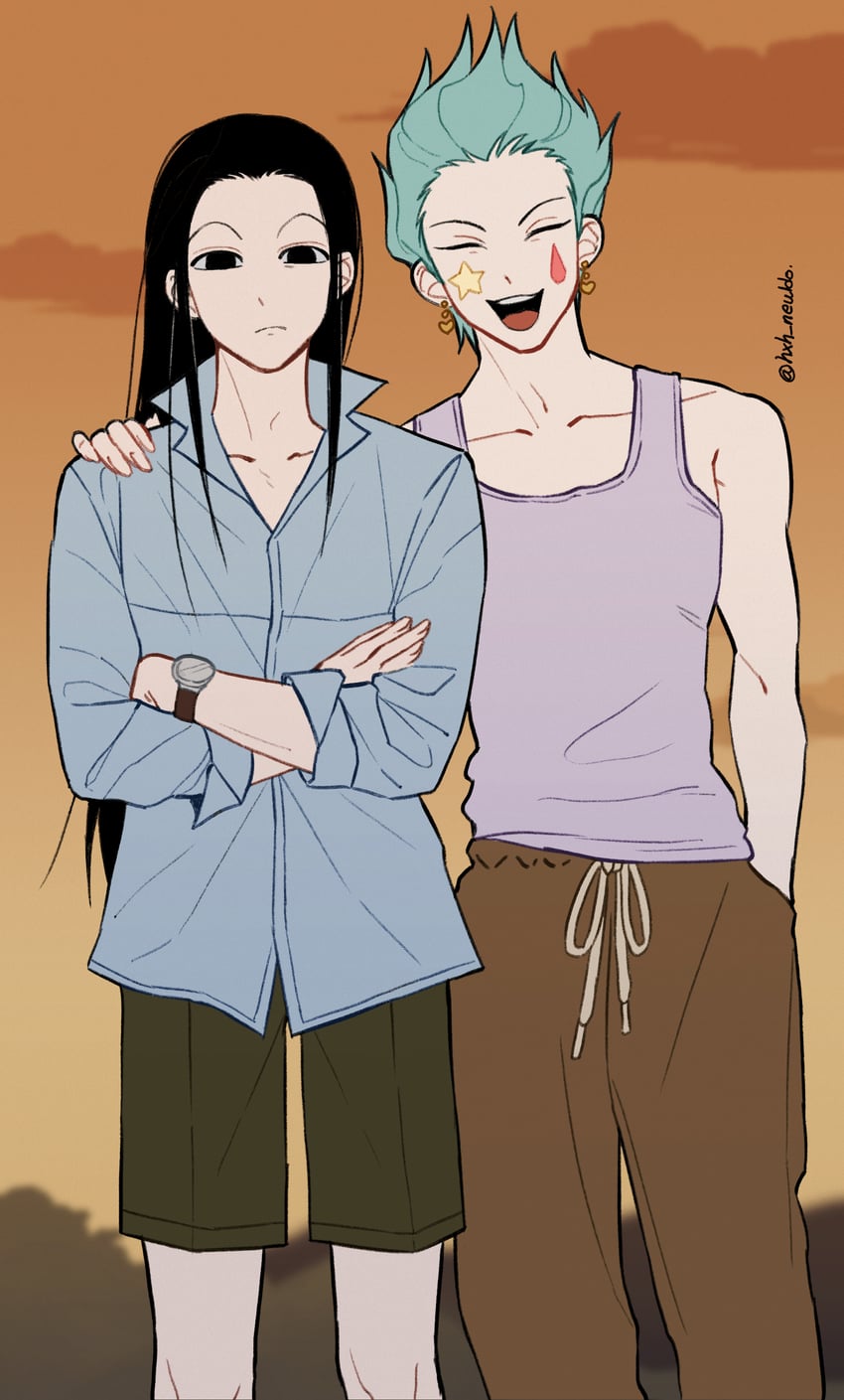hisoka morow and illumi zoldyck (hunter x hunter) drawn by hxh_neuldo