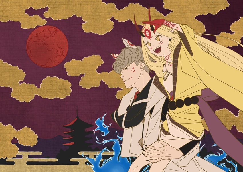 ibaraki douji and watanabe no tsuna (fate and 1 more) drawn by mame_cs5