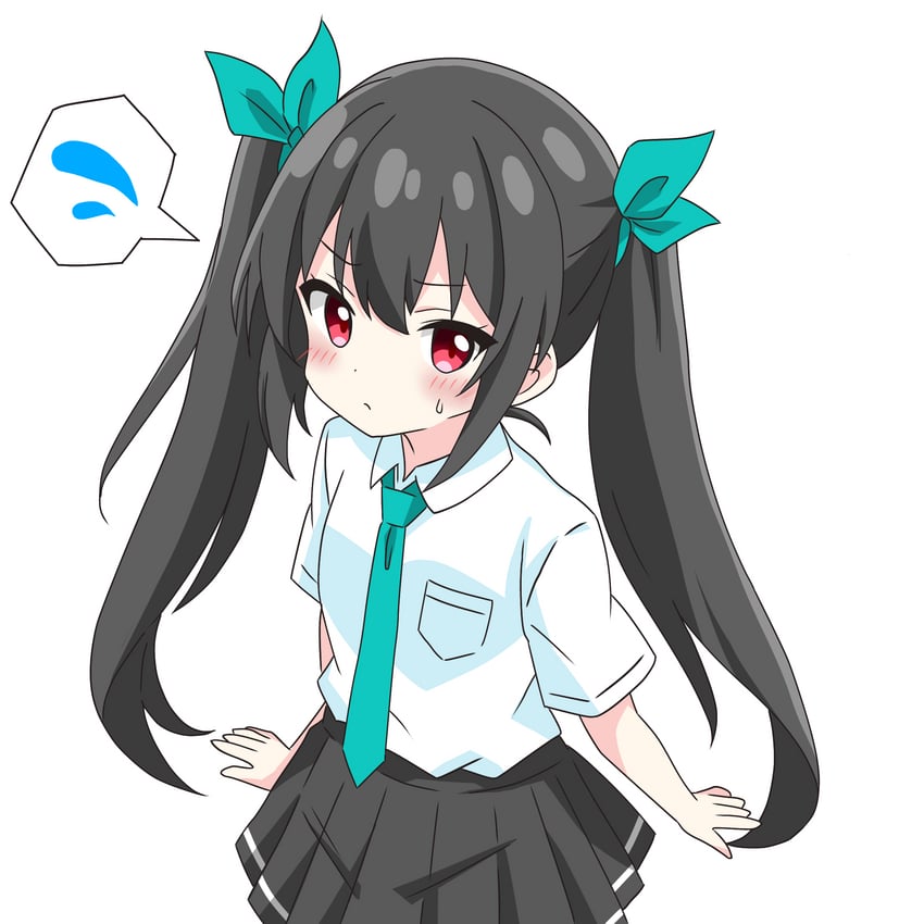 black-haired twintail girl (original) drawn by kotatsu-mazoku