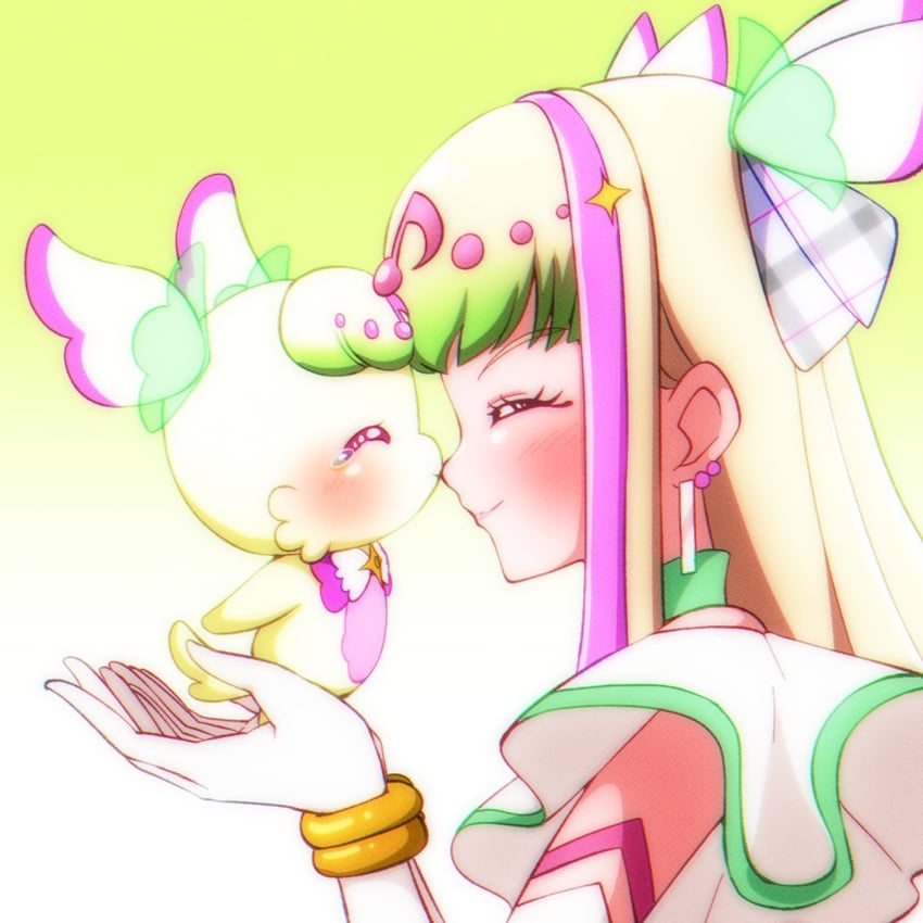 purirun and cure zukyuun (precure and 1 more) drawn by @est@