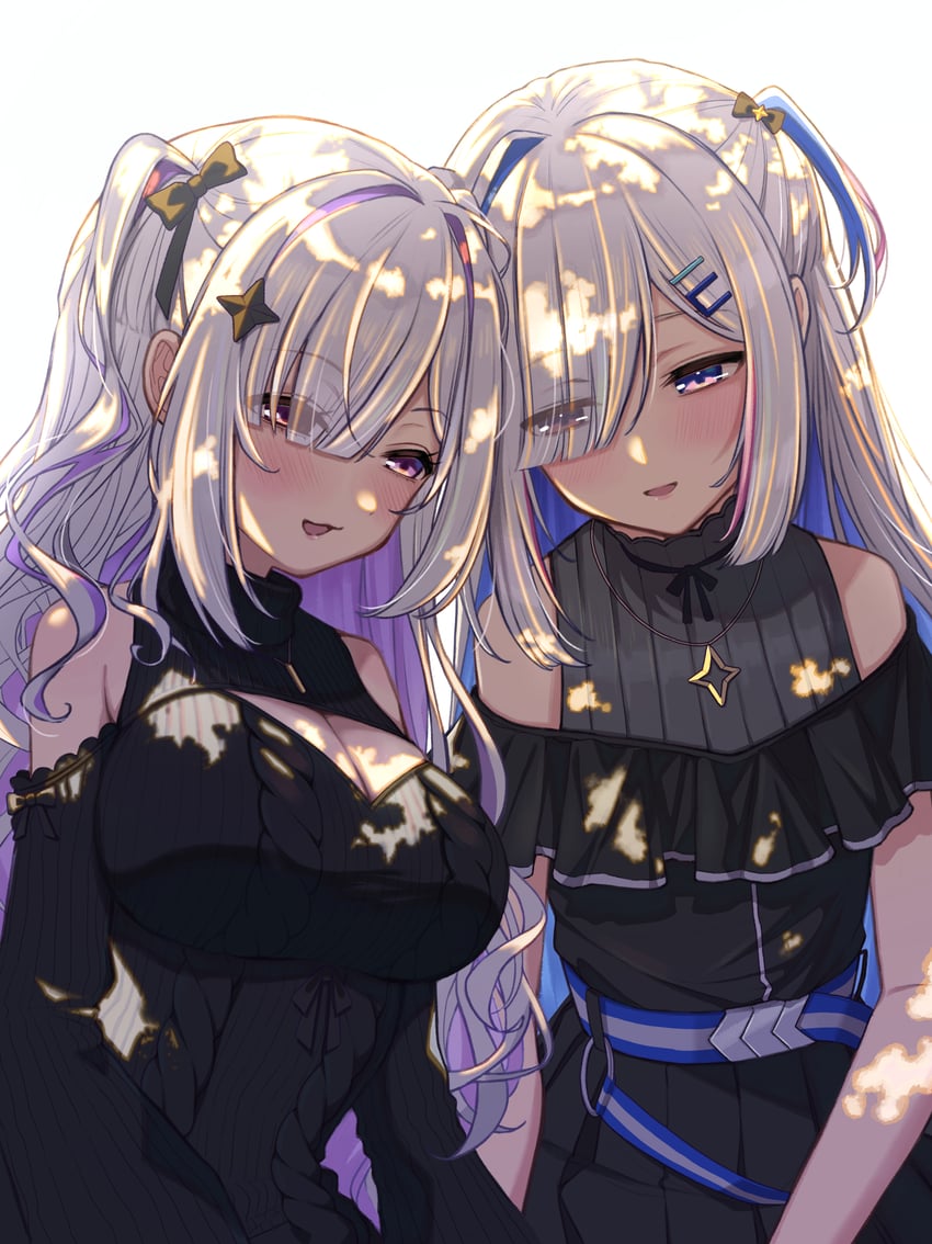amane kanata and amane konata (hololive) drawn by shine_kyou