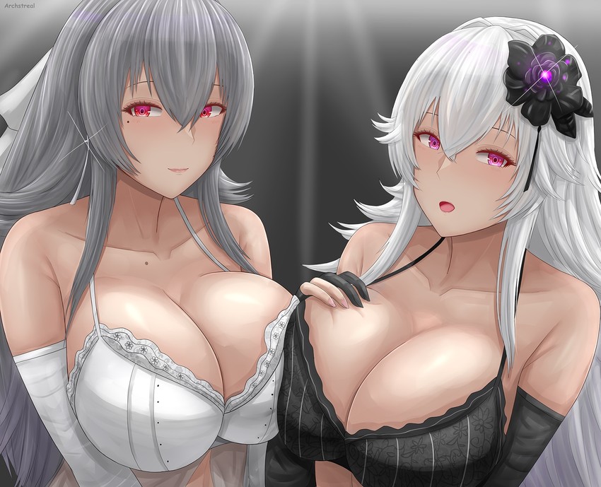 graf zeppelin and saint-louis (azur lane) drawn by archstreal