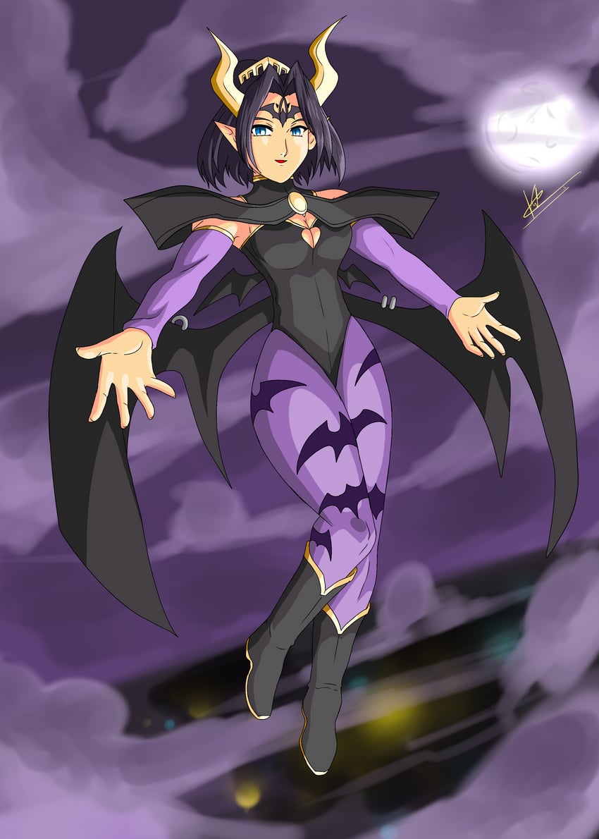 morrigan aensland and lilithmon (digimon and 1 more) drawn by shin-zankuro