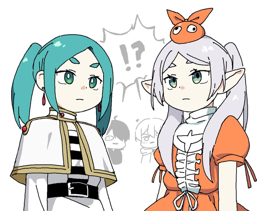 frieren, araragi koyomi, himmel, and ononoki yotsugi (monogatari and 1 more) drawn by bbyong403