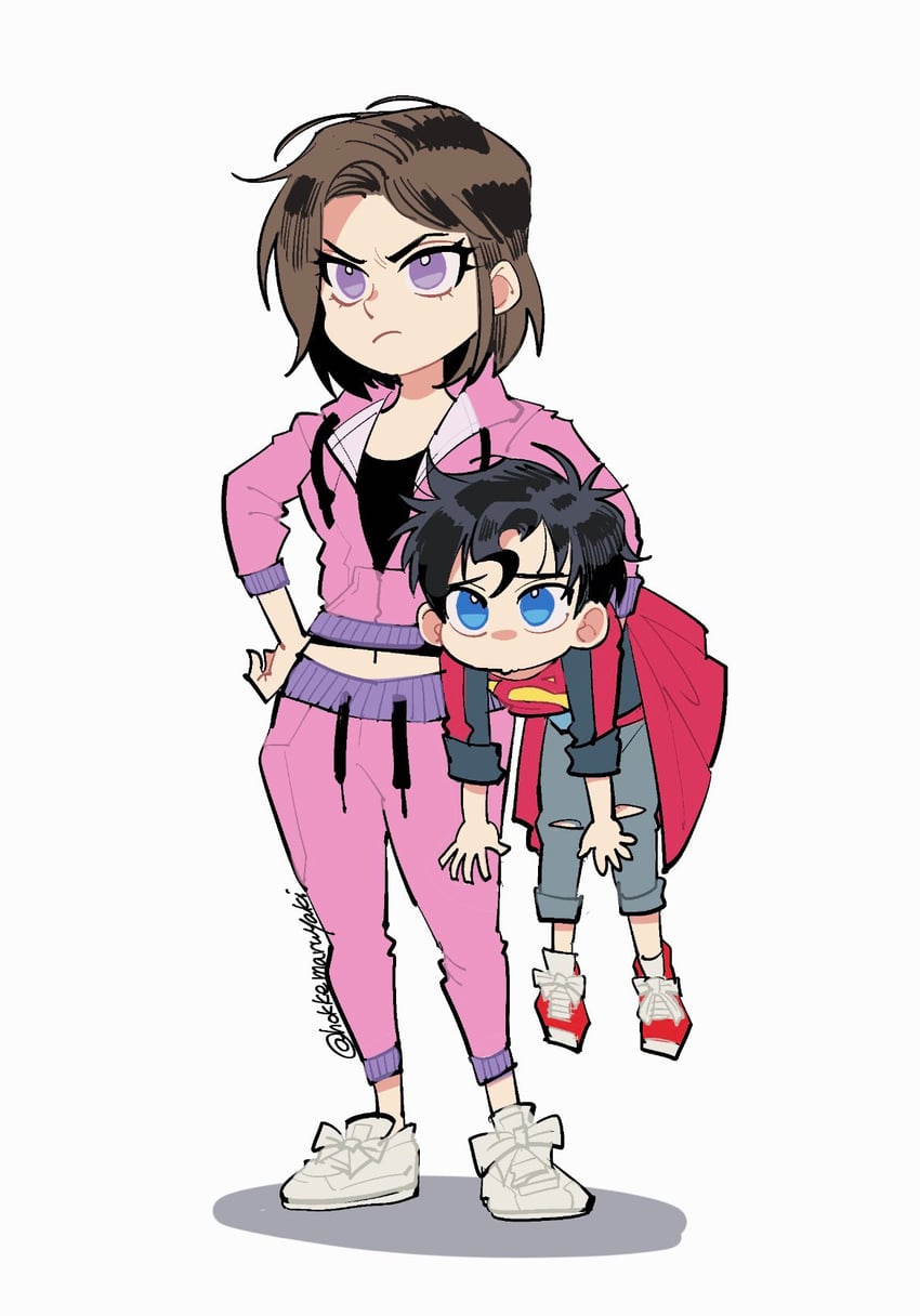 lois lane, superboy, and jonathan kent (dc comics and 1 more) drawn by hokkemaruyaki