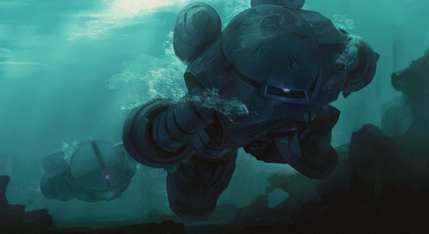 z'gok and acguy (gundam and 1 more) drawn by dangodes