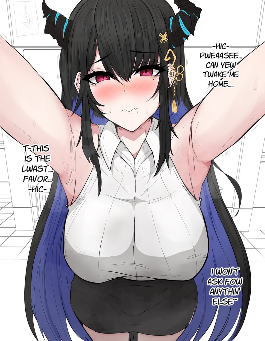 nerissa ravencroft (hololive and 1 more) drawn by mayoa