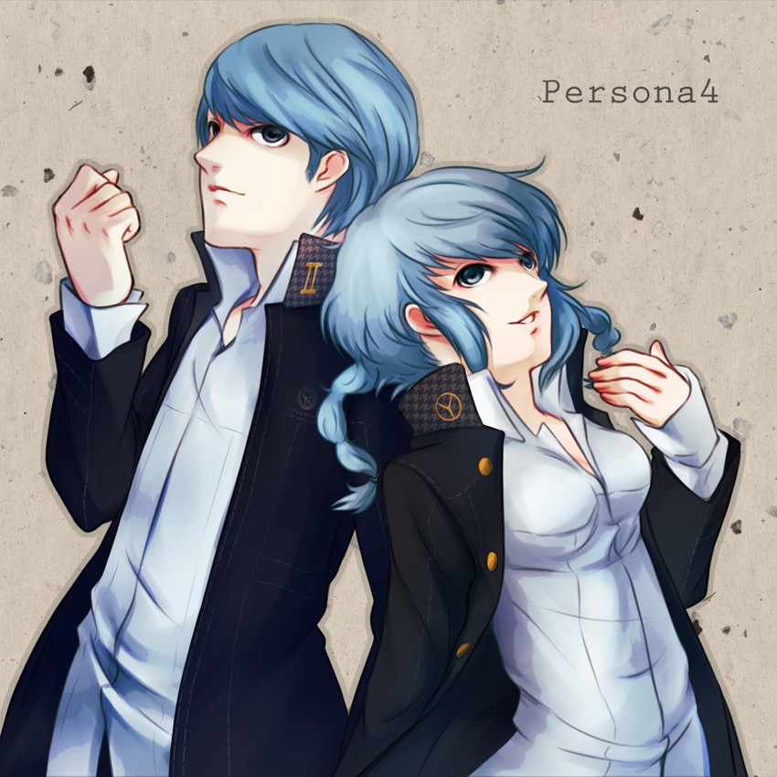 narukami yu (persona and 1 more) drawn by nouzu