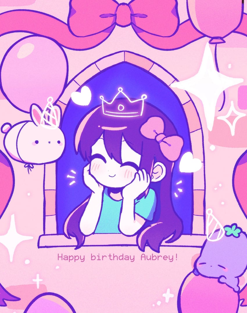 aubrey, mr. plantegg, and forest bunny (omori) drawn by mewowem_omo