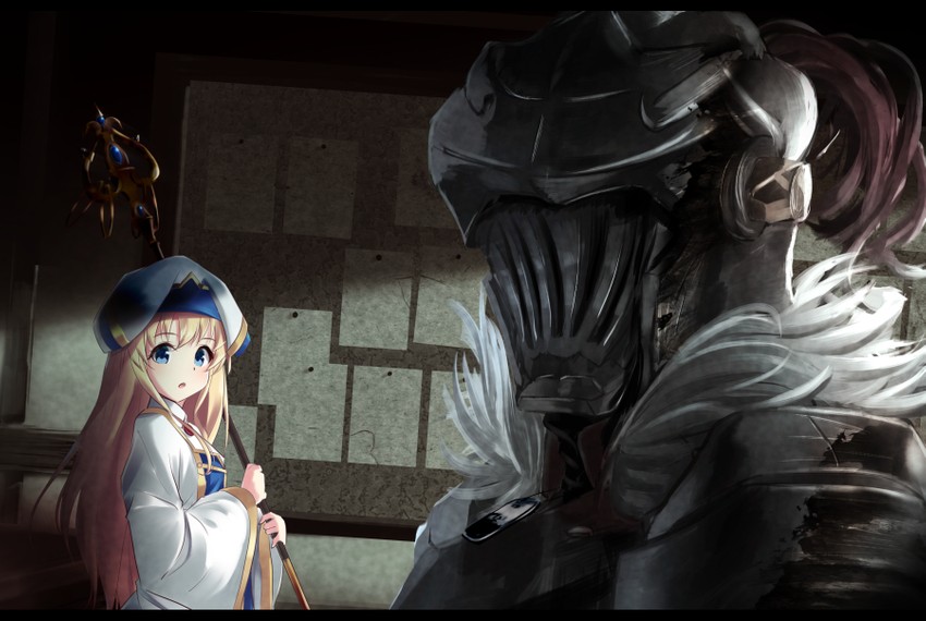 priestess and goblin slayer (goblin slayer!) drawn by tagame_(tagamecat)