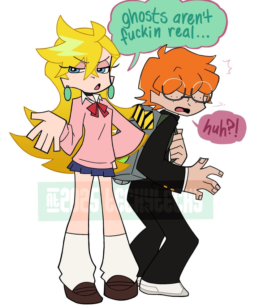 ayase momo, panty, takakura ken, and brief (panty & stocking with garterbelt and 1 more) drawn by ana_villarreal_(techytechy)