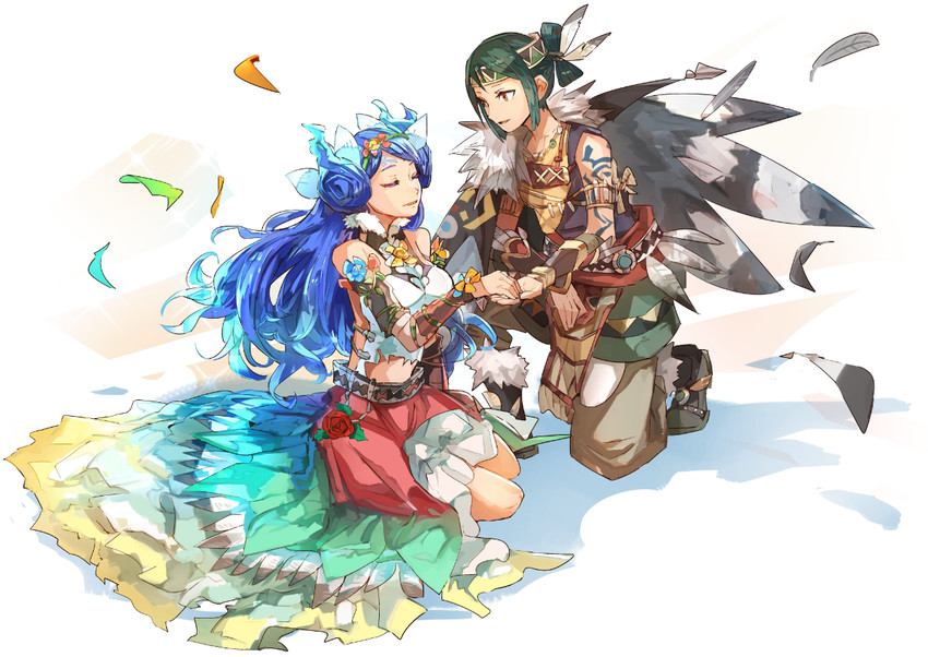 morag ladair and brighid (xenoblade chronicles and 1 more) drawn by geetgeet
