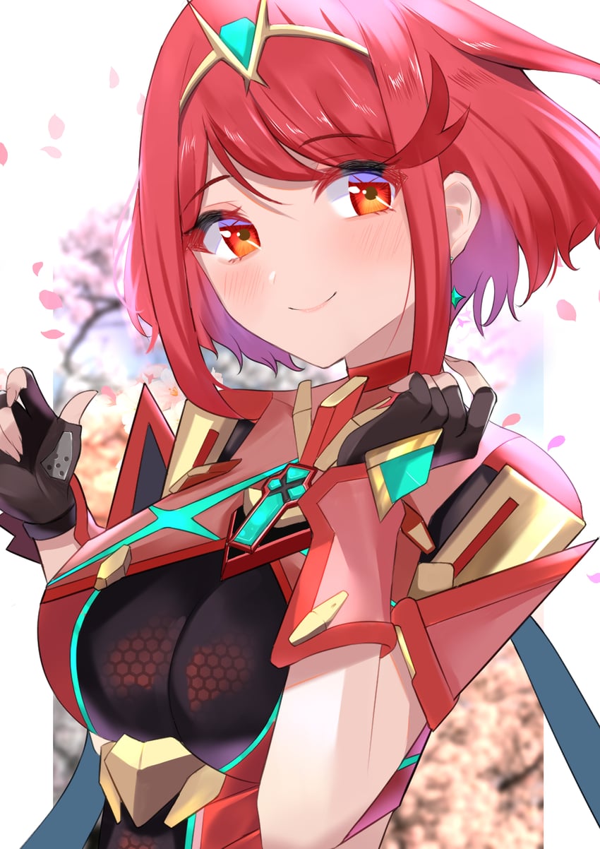 pyra (xenoblade chronicles and 1 more) drawn by kyaro_(wanu_14)