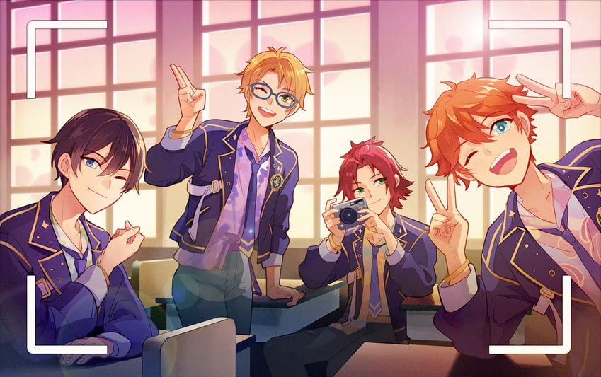 isara mao, akehoshi subaru, yuuki makoto, and hidaka hokuto (ensemble stars!) drawn by feng_you