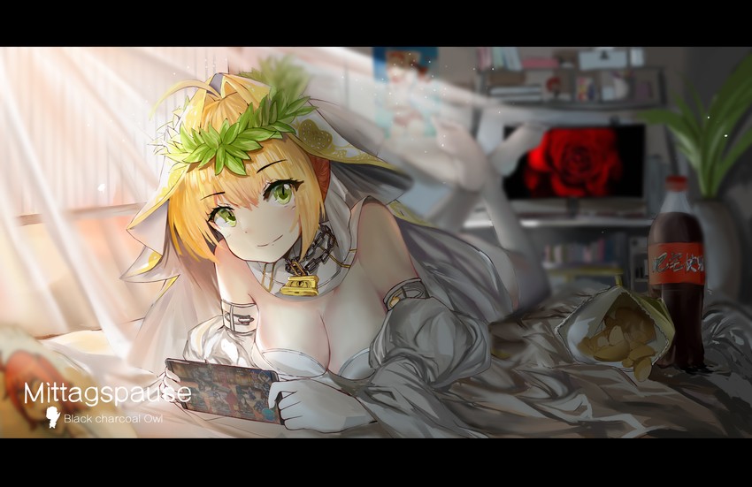 fujimaru ritsuka, jeanne d'arc alter, waver velvet, nero claudius, edmond dantes, and 1 more (fate and 3 more) drawn by shuming