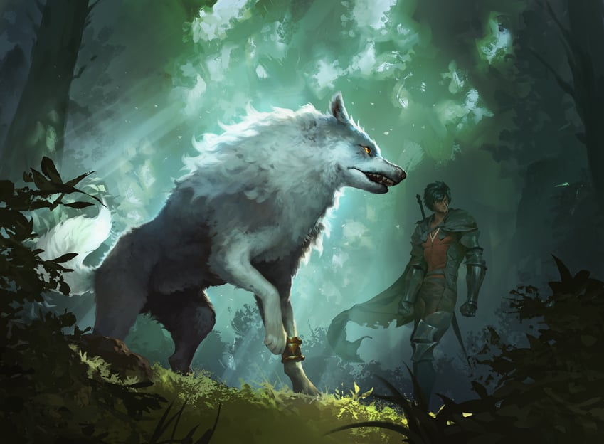 clive rosfield and torgal (final fantasy and 2 more) drawn by narendrabadi
