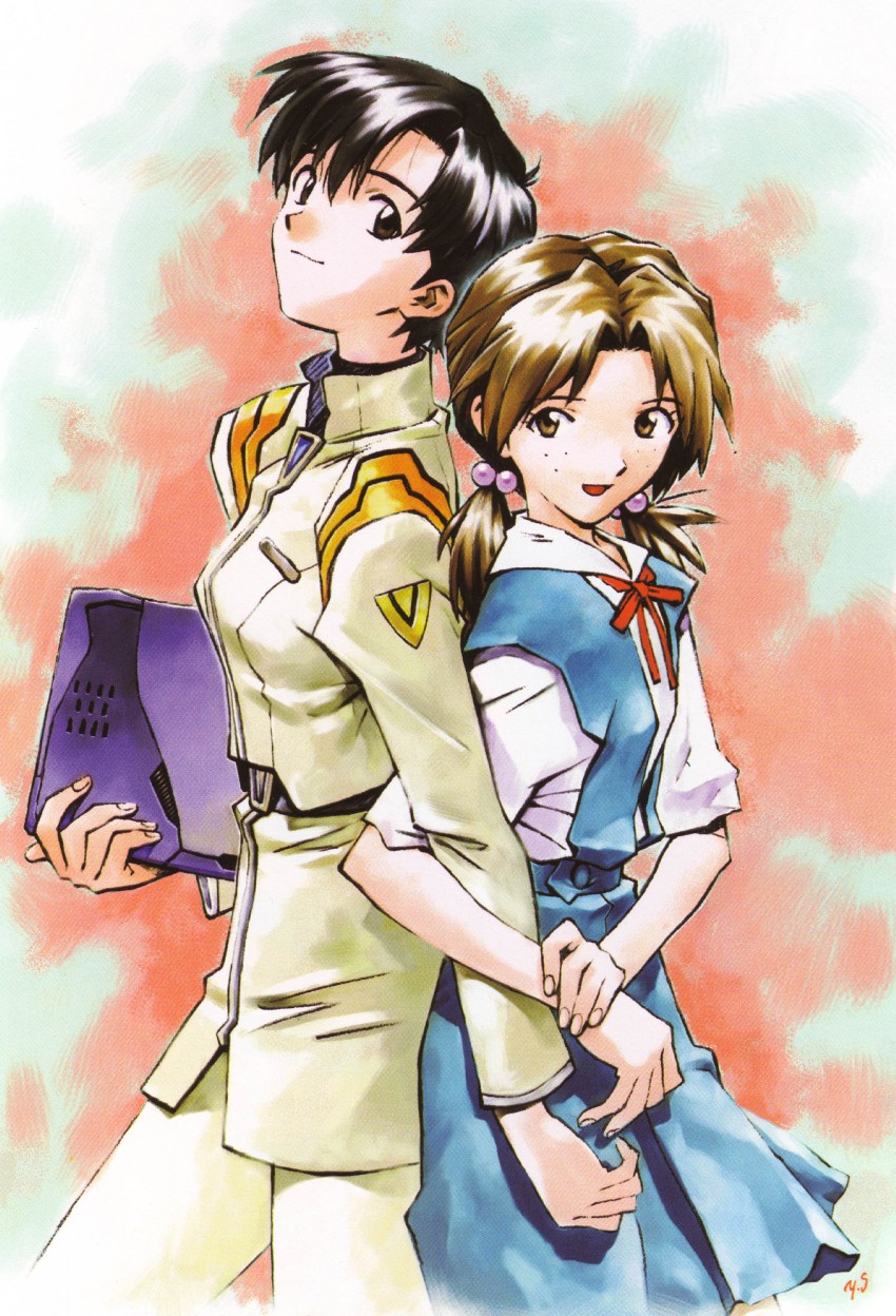 horaki hikari and ibuki maya (neon genesis evangelion) drawn by sadamoto_yoshiyuki