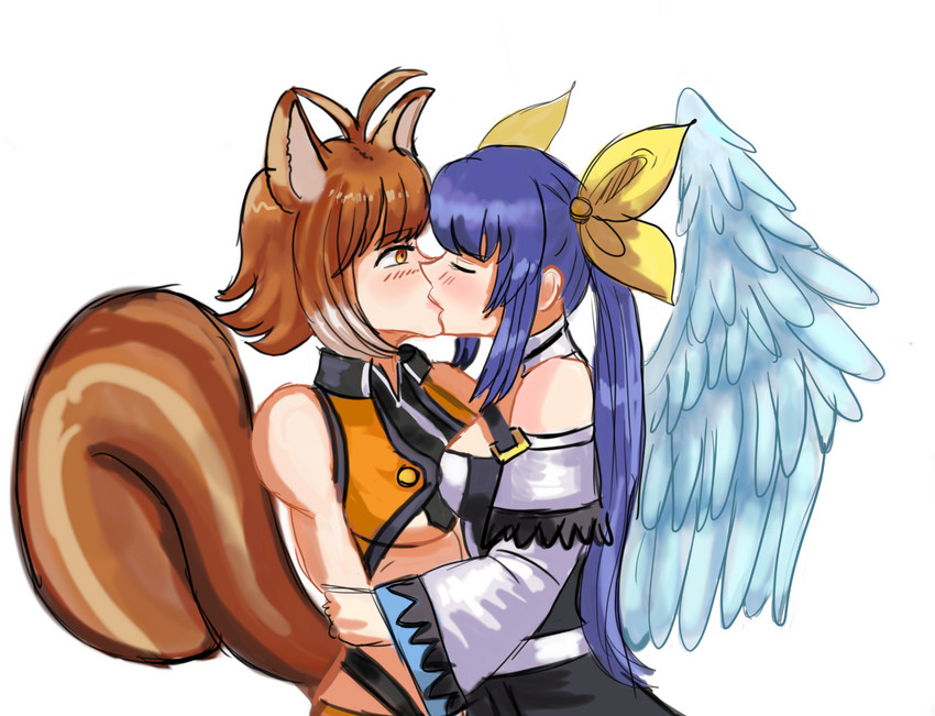dizzy and makoto nanaya (guilty gear and 2 more) drawn by totsugay