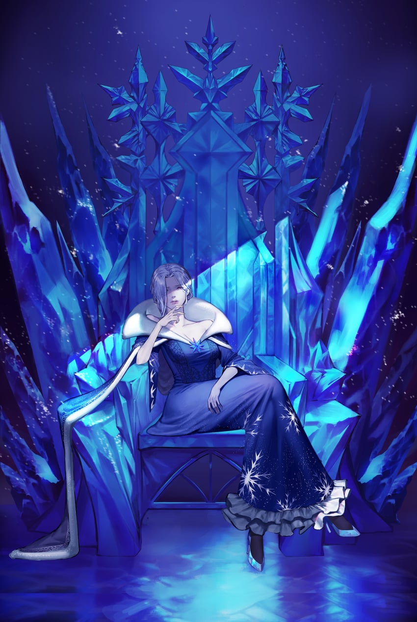frost queen cookie (cookie run and 1 more) drawn by mumu914