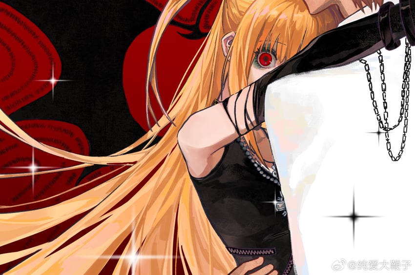 yagami light and amane misa (death note) drawn by zai_li_flag_jiuyao_si_le