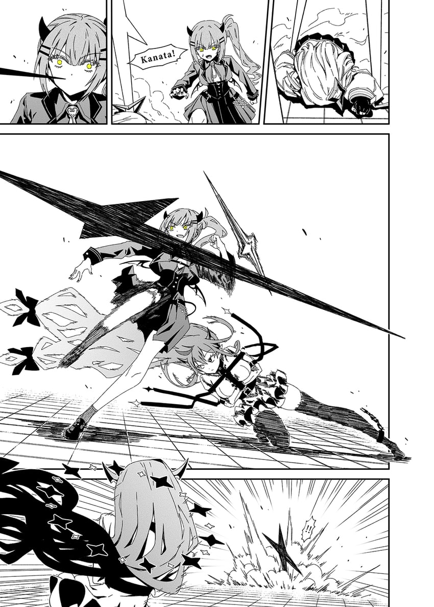 tokoyami towa, amane kanata, and irys (hololive and 1 more) drawn by taka_t