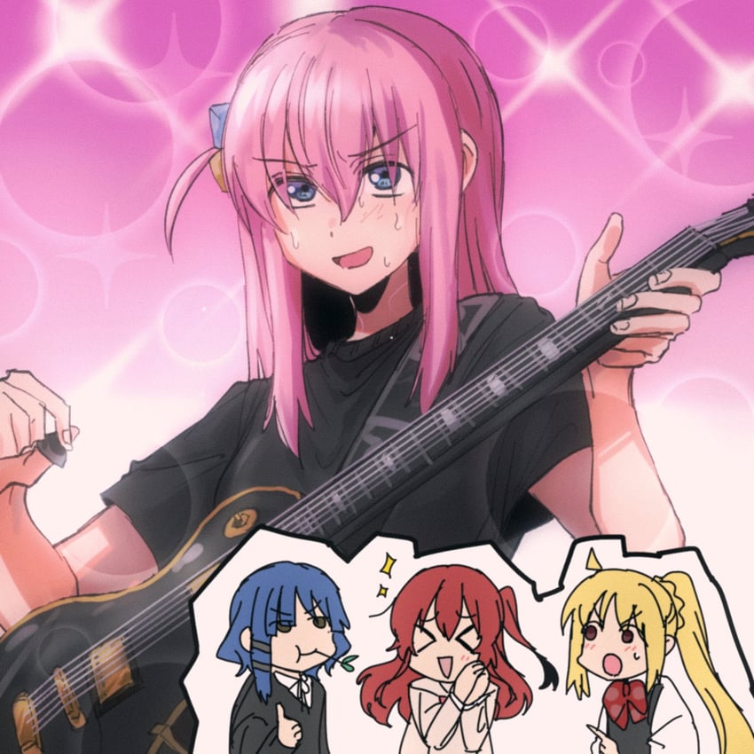 gotoh hitori, kita ikuyo, ijichi nijika, and yamada ryo (bocchi the rock!) drawn by shizune_(sznxb)