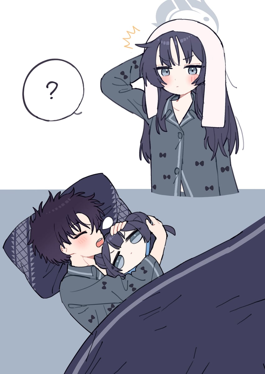 sensei and kisaki (blue archive) drawn by je_o_mo
