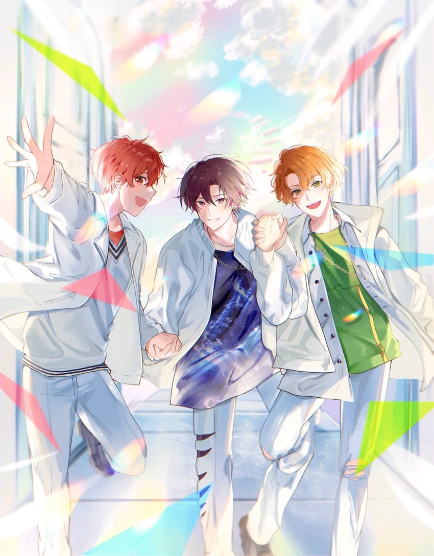 haruka gakuto, kiyose akira, and takao daiki (uniteup!) drawn by maru_futab
