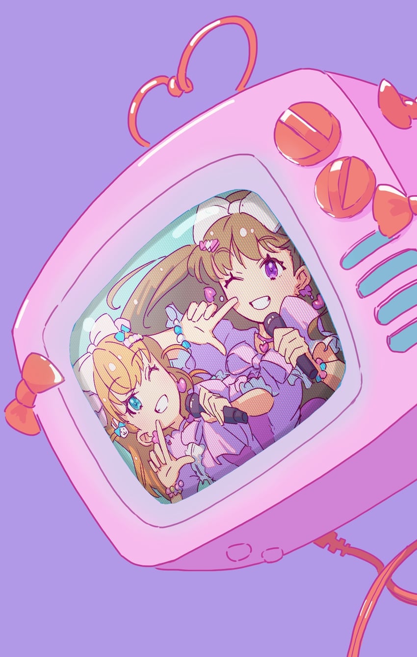 hinoshita kaho and fujishima megumi (love live! and 1 more) drawn by lao_ren_xing