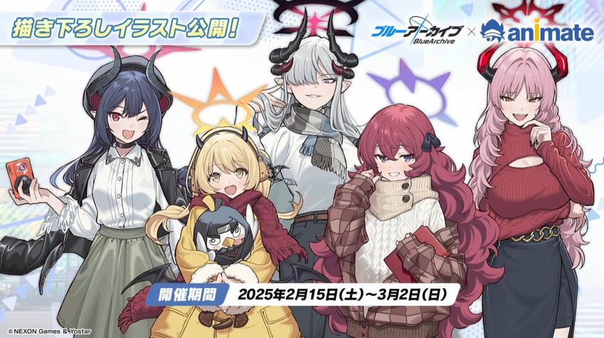 ibuki, iroha, peroro, satsuki, makoto, and 1 more (blue archive) drawn by teshima_nari