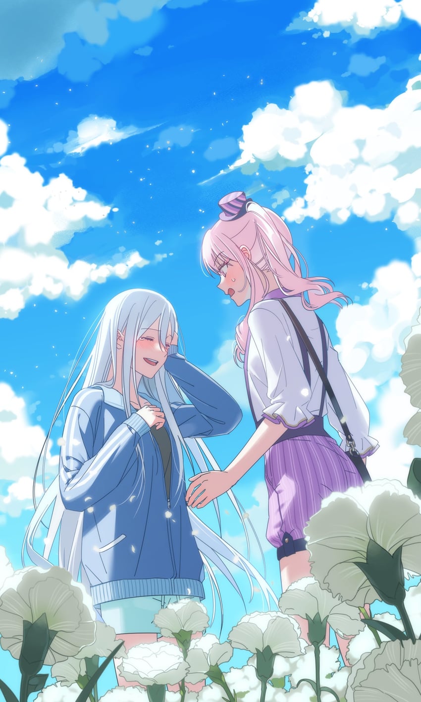 akiyama mizuki and yoisaki kanade (project sekai) drawn by wangwange