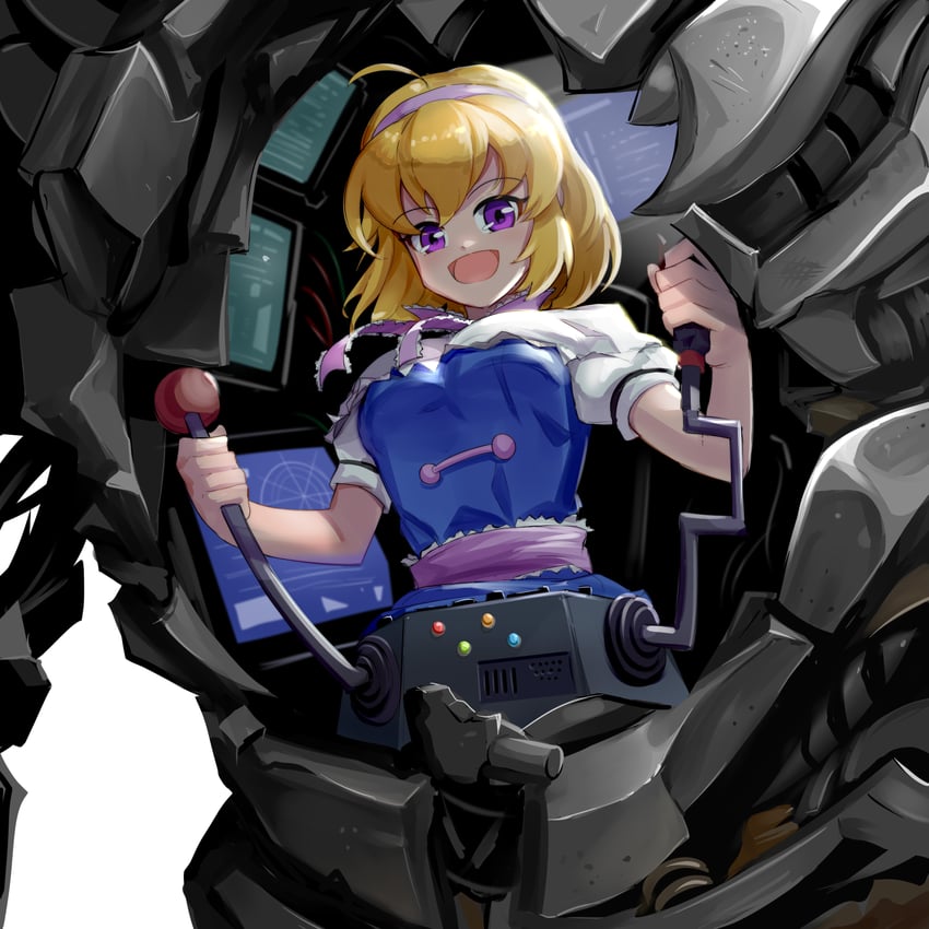 alice margatroid and megatron (touhou and 1 more) drawn by edz_drawz