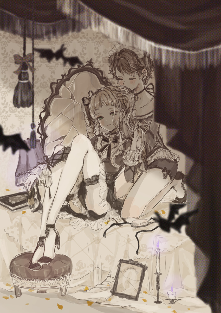 todo yurika and ichinose kaede (aikatsu!) drawn by ichiko_(vein)