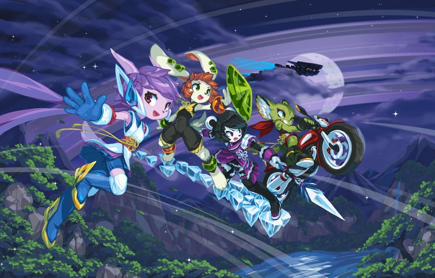 sash lilac, milla basset, carol tea, and neera li (freedom planet and 1 more) drawn by tyson_tan