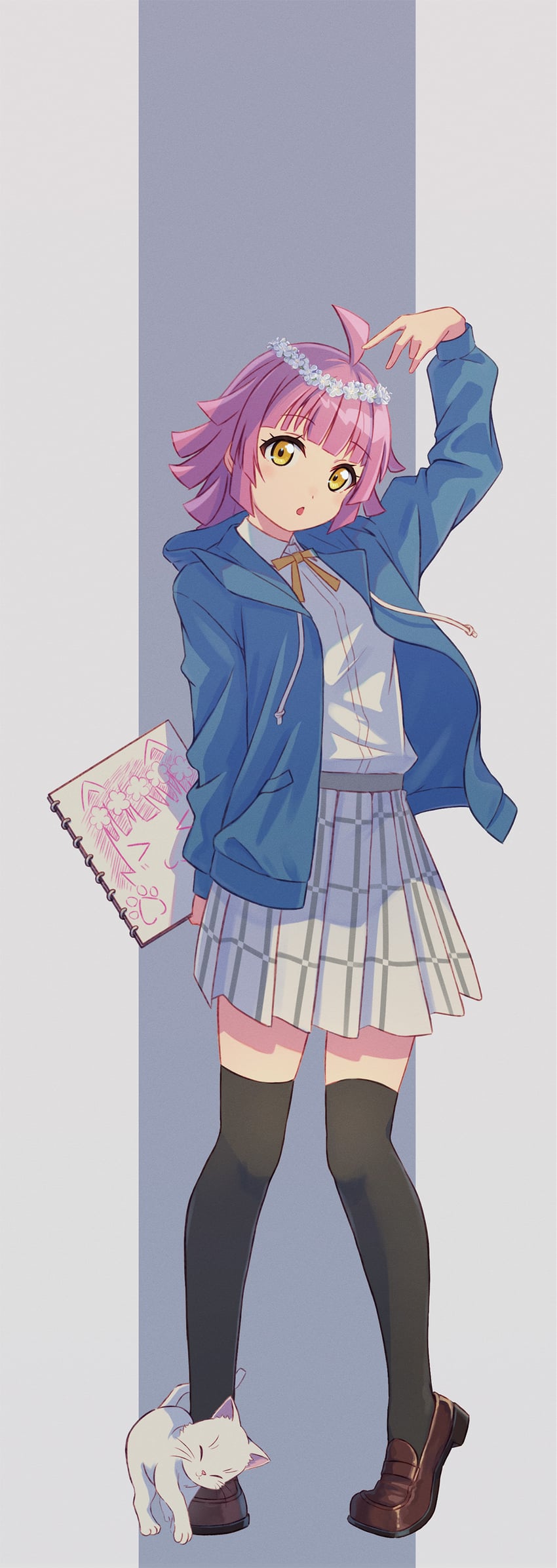 tennoji rina and hanpen (love live! and 1 more) drawn by macken666