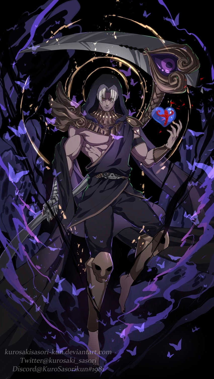 thanatos (hades and 1 more) drawn by kurosaki_sasori