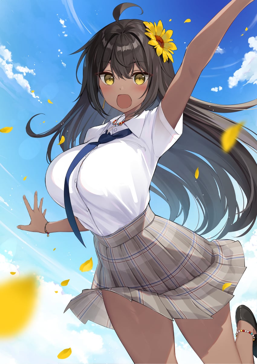 latina olavomiwa (kasshoku musume no latina-san ni ore no karada ga nerawarete iru) drawn by oryo_(oryo04)