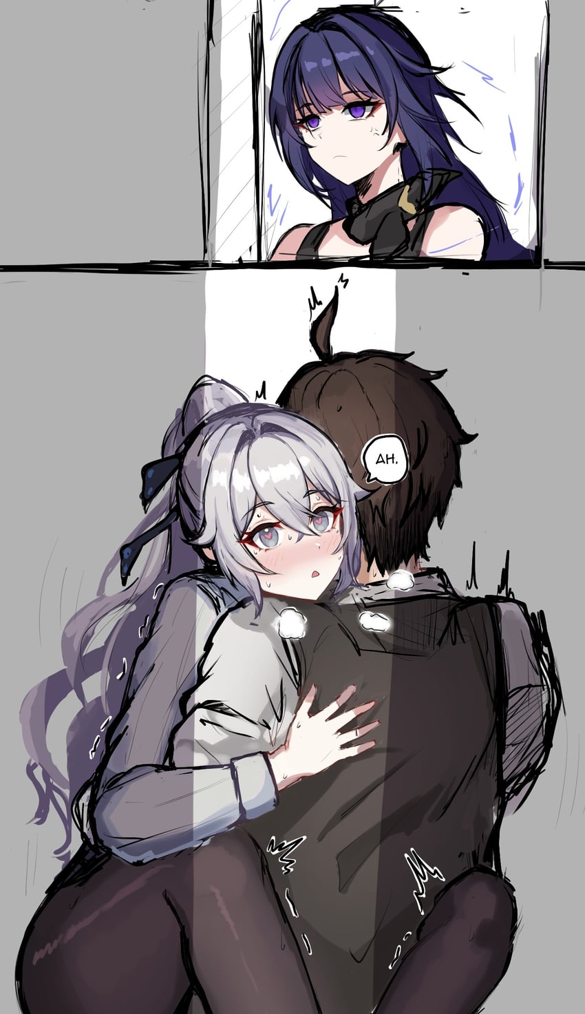 raiden mei, bronya zaychik, and adam (honkai and 1 more) drawn by mini2chainz