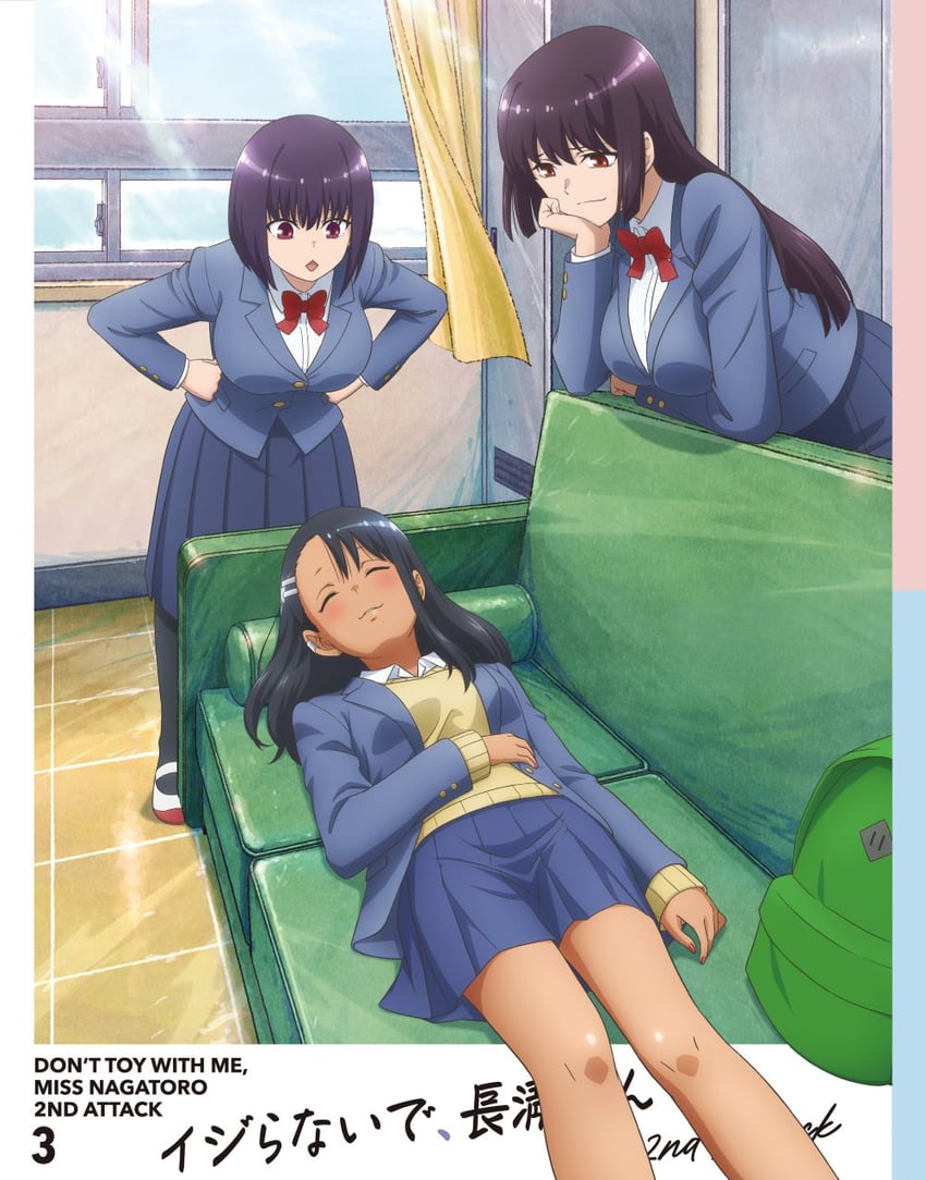 nagatoro hayase, sunomiya sana, and sunomiya hana (ijiranaide nagatoro-san)