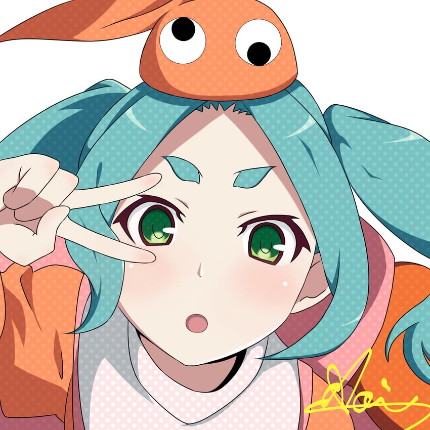 ononoki yotsugi (monogatari and 1 more) drawn by m_aoi_w
